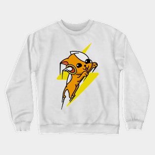 Lightning Bolt Flying Dog Orange Crewneck Sweatshirt